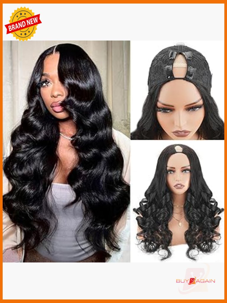 V Part Wig Human Hair 20 Inch 200% Density Glueless Drawstring Upgrade U Part